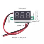 Digital Voltmeter with red LEDs, 3.5 - 30 V, black, 3-digit and 2-wire